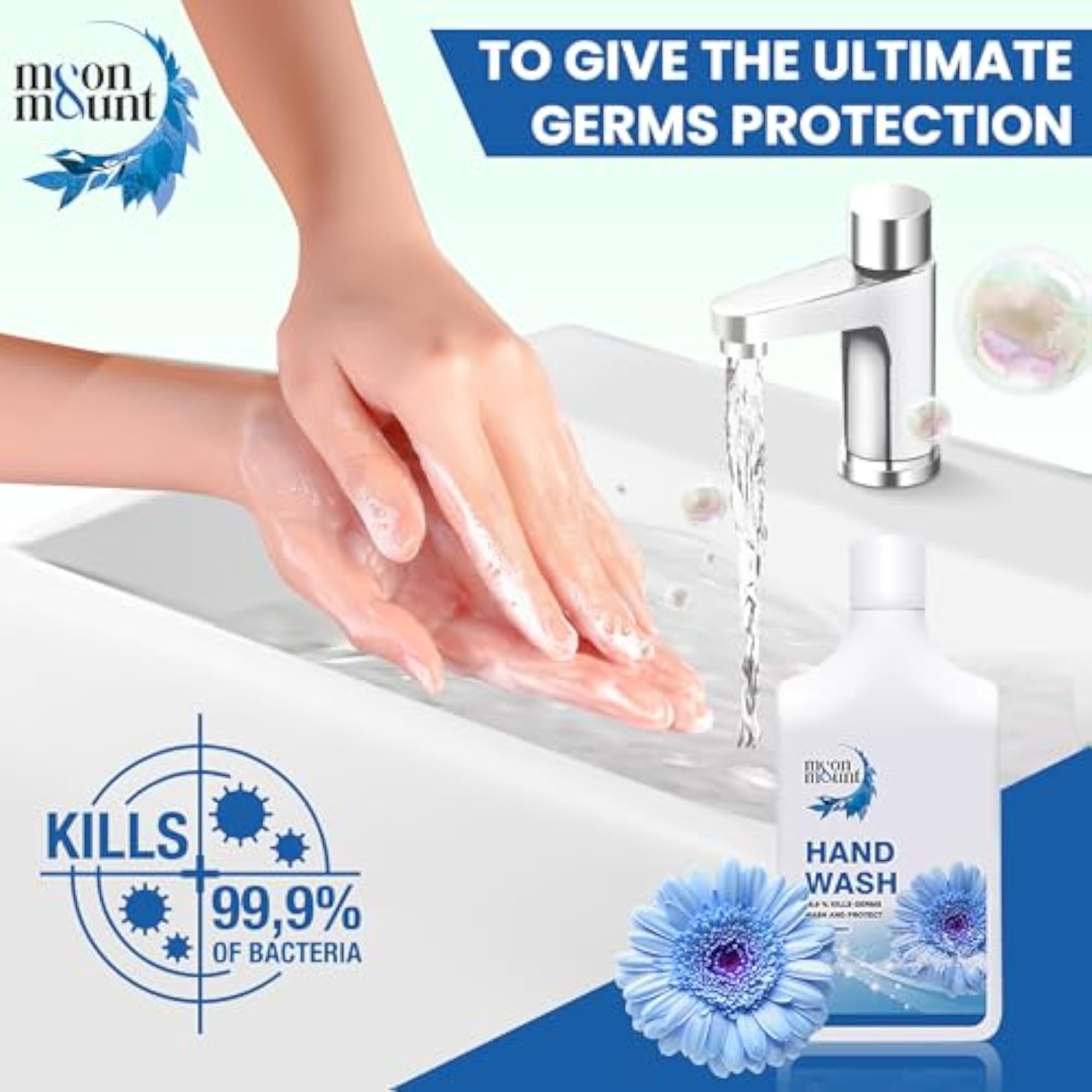 Hand Wash Protection from Germs, 1 Liter Liquid Handwash